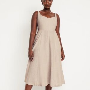 Beige Sleeveless Dress